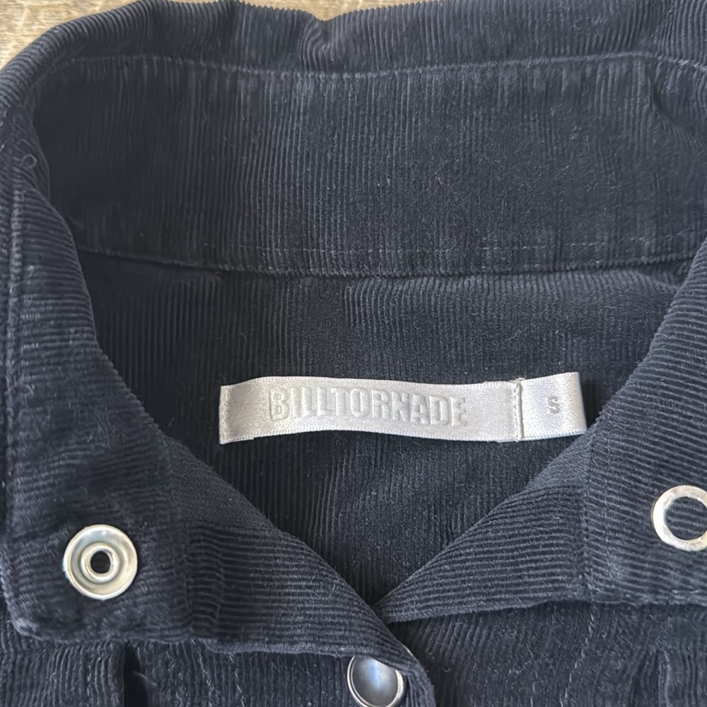 Billtornade Black Coderoy Scorpio Button Up Size Small - Picture 2 of 5